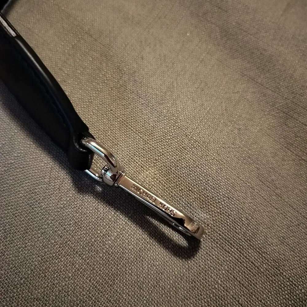 Michael Kors Jet Set Travel 40MM Logo Webbing Strap Black Silver